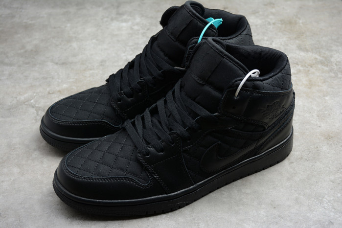 air jordan 1 mid black quilted db6078-001