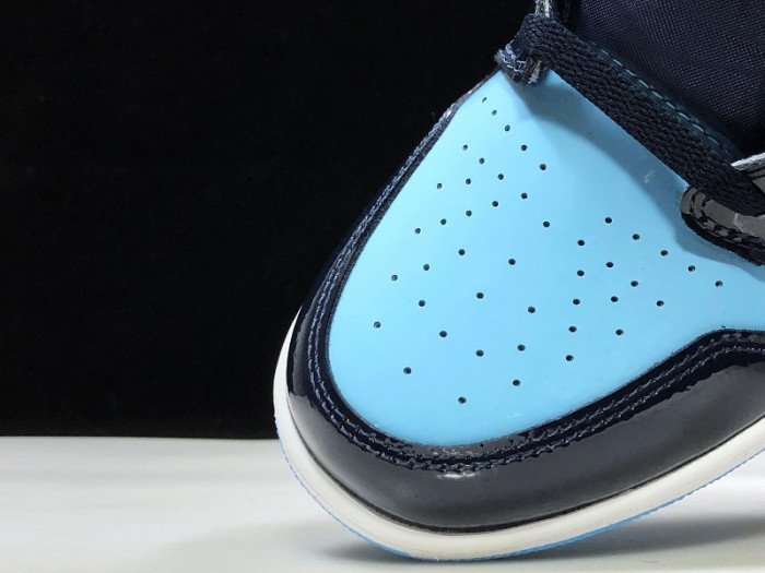 air jordan 1 unc blue chill patent leather cd0461-401