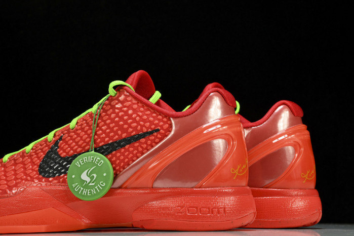 nike kobe 6 protro “reverse grinch” fv4921-600