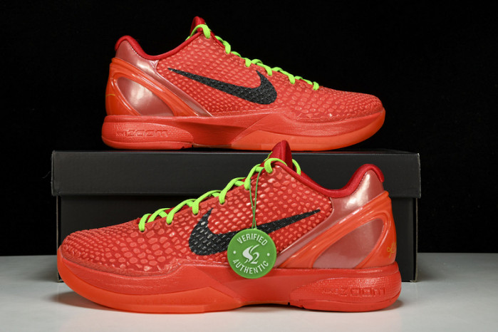nike kobe 6 protro “reverse grinch” fv4921-600