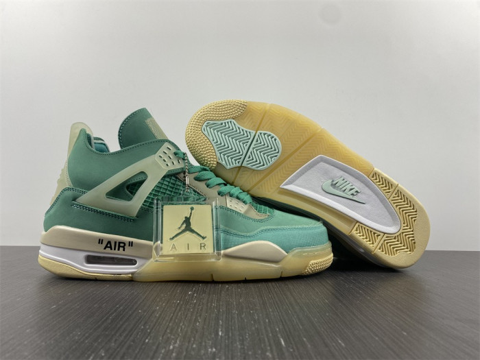 air jordan 4 retro of sail neptune/T*f*ny green cv9388-102