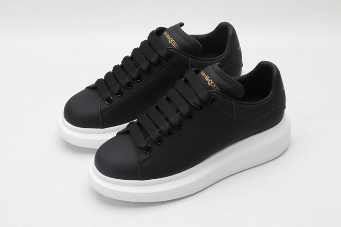 alex mcqu black white sole sneakers
