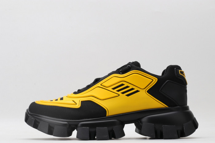 PRAD BLACK YELLOW SNEAKERS