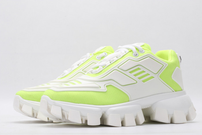 PRAD WHITE LEMON GREEN SNEAKERS