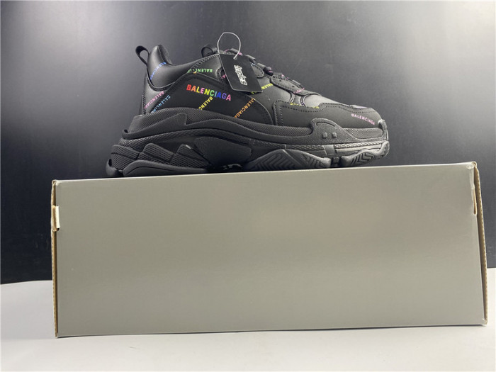 bl triple s trainers letters black 11407