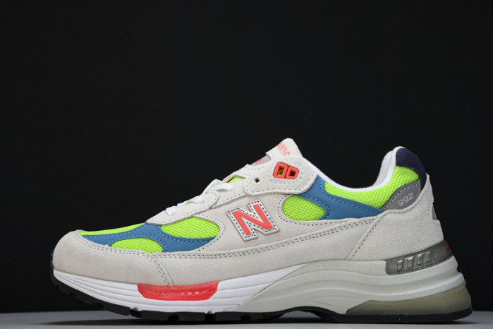 new Ba1an*e 992 white neon cyan m992da
