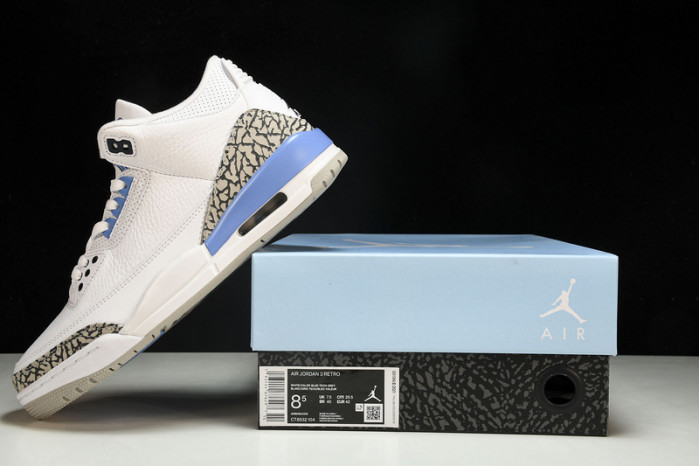 air jordan 3 retro “unc” white ct8532-104