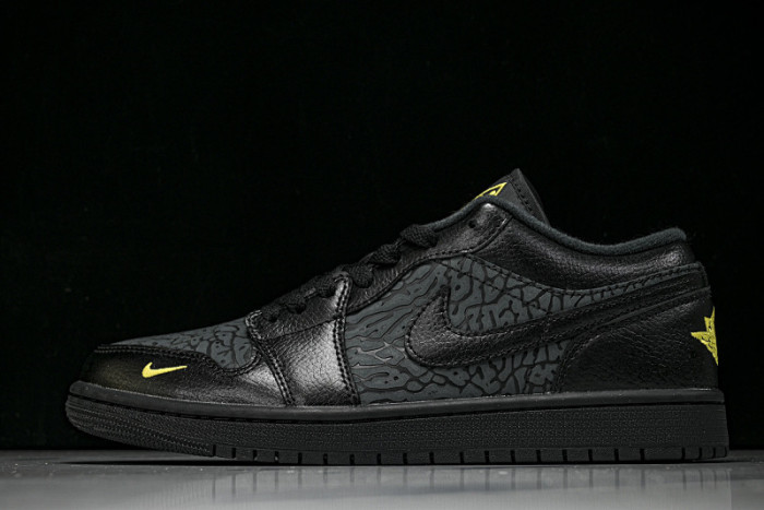 Jordan 1 Low Black Elephant Print IM6568-010