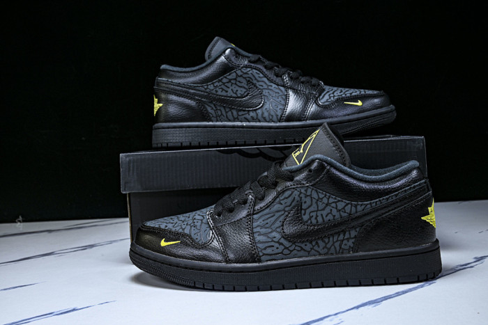 Jordan 1 Low Black Elephant Print IM6568-010