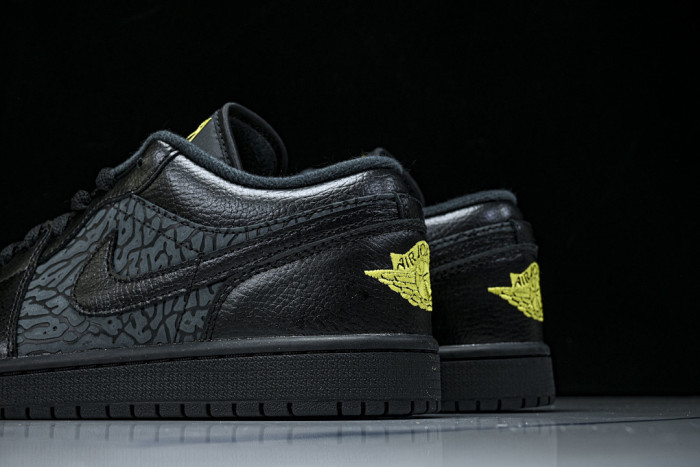 Jordan 1 Low Black Elephant Print IM6568-010