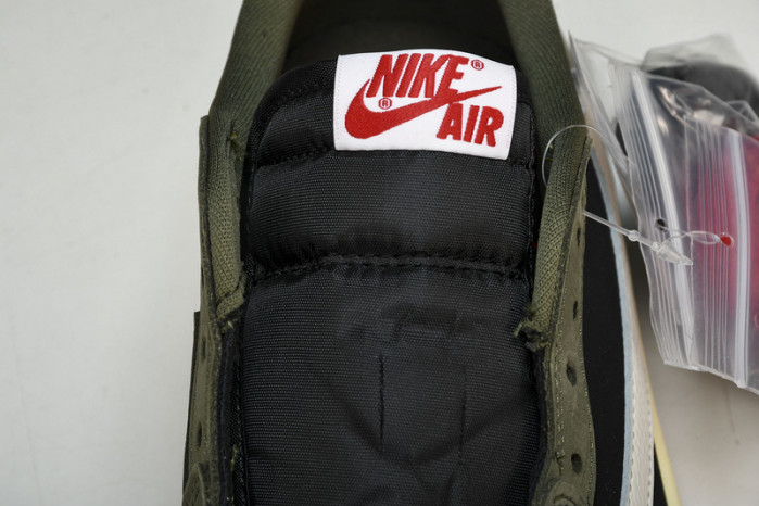 travis scott x air jordan 1 low og black olive dm7866-002