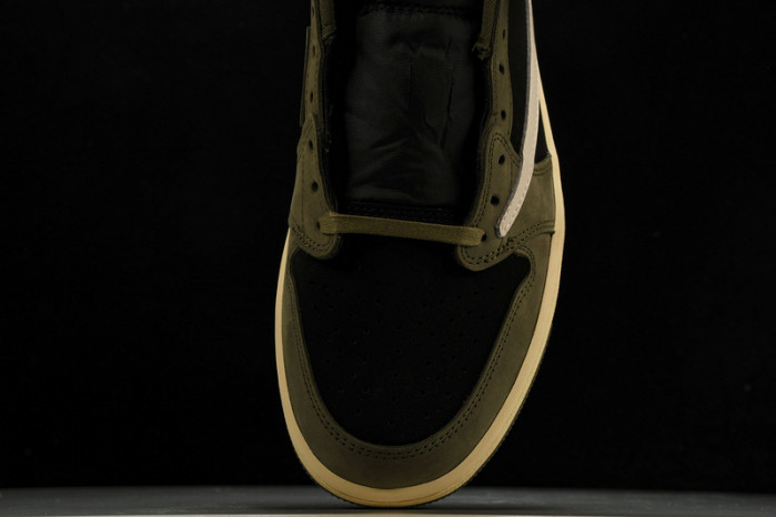 travis scott x air jordan 1 low og black olive dm7866-002
