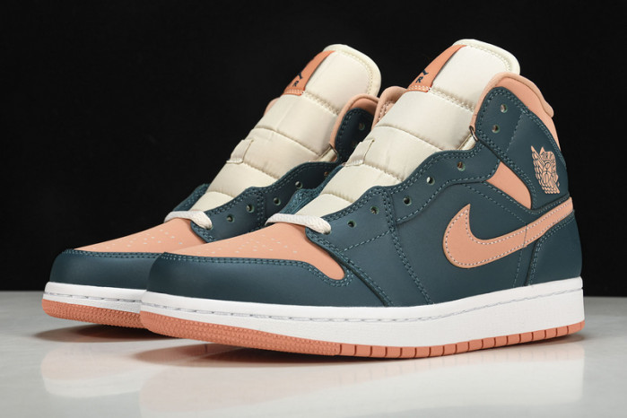 jordan 1 mid dark teal green bq6472-308