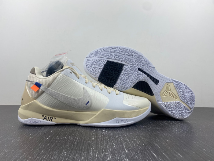 nike kobe 5 protro undefeated rice white db4796-101