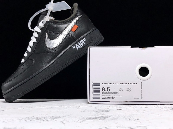 of x moma x nike air force 1 07 low black - av5210-001