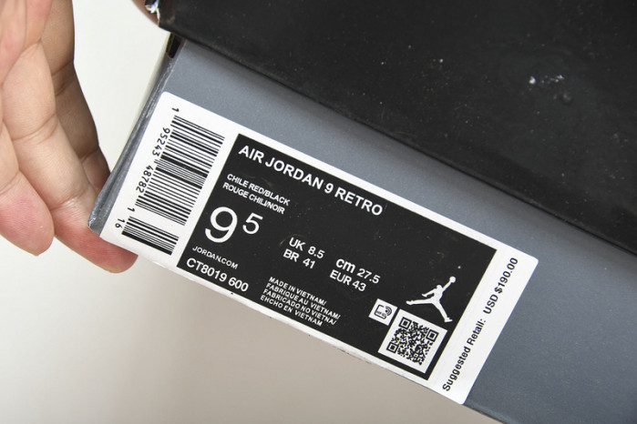 jordan 9 retro chile red ct8019-600