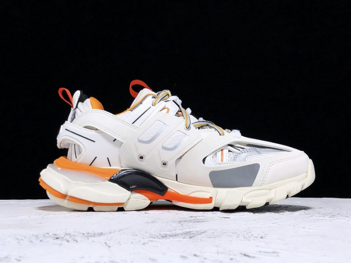 (led) bl tess s. gomma trek low sneakers white orange h903p029