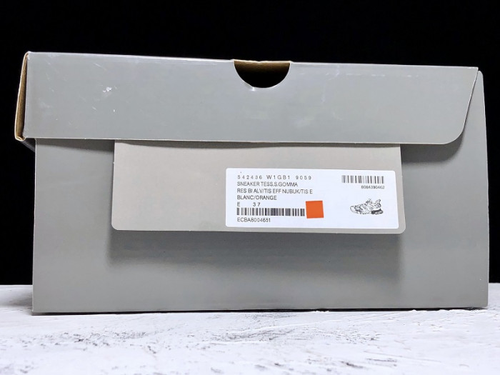 (led) bl tess s. gomma trek low sneakers white orange h903p029