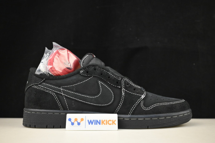 TRAVIS SCOTT X AIR JORDAN 1 LOW OG BLACK/BLACK DM7866-001 (with accessories)