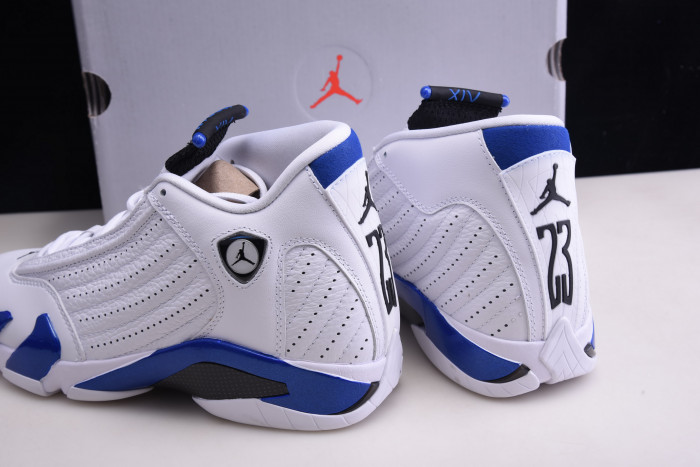 air jordan 14 retro white hyper royal - 487471-104